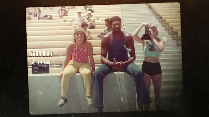 Wilt Chamberlain with friend Lynda Huey.