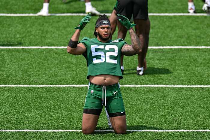 Jermaine Johnson at Jets' OTAs