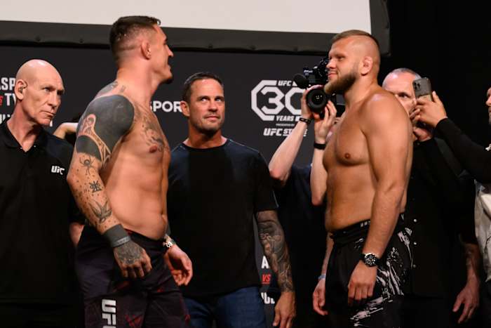 Tom Aspinall and Marcin Tybura.