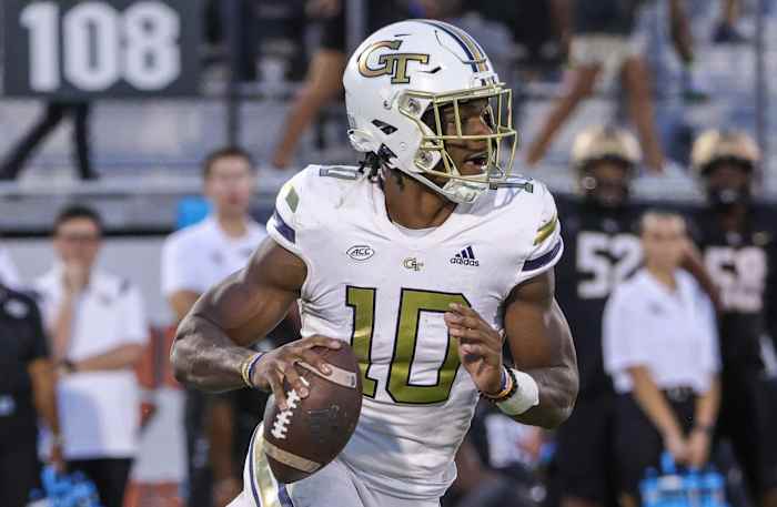 Jeff Sims 2022 Georgia Tech vs UCF football USATSI_19110482 cropped