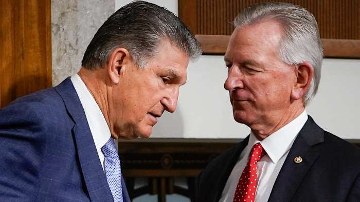 Sen. Joe Manchin, Tommy Tuberville at Senate