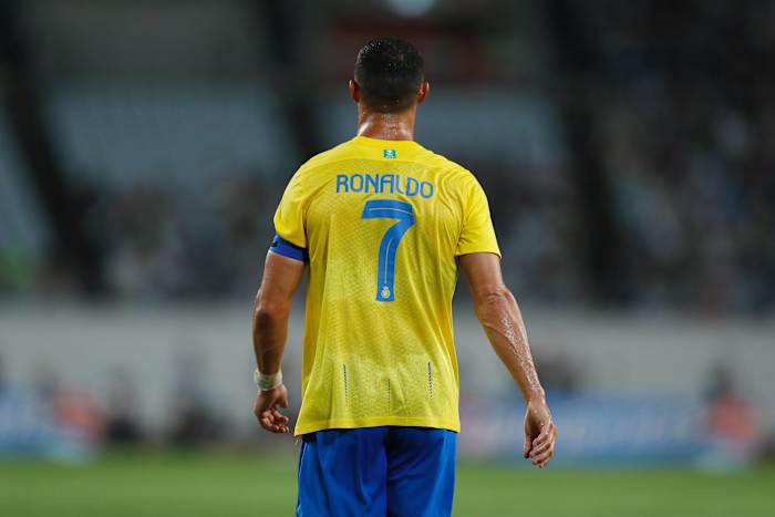 Al Nassr captain Cristiano Ronaldo pictured in July 2023 during a pre-season friendly against Inter Milan