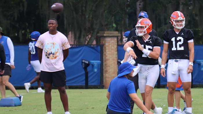 Florida Gators QB Graham Mertz and QB commit DJ Lagway