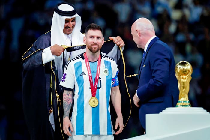 On the same day that the guards were informed they were losing their jobs, Qatar and its reigning emir, Sheikh Tamim bin Hamad al Thani, basked in the glow of the World Cup final.