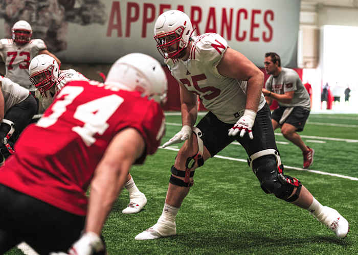 Teddy Prochazka 2022 fall camp Nebraska football offensive tackle
