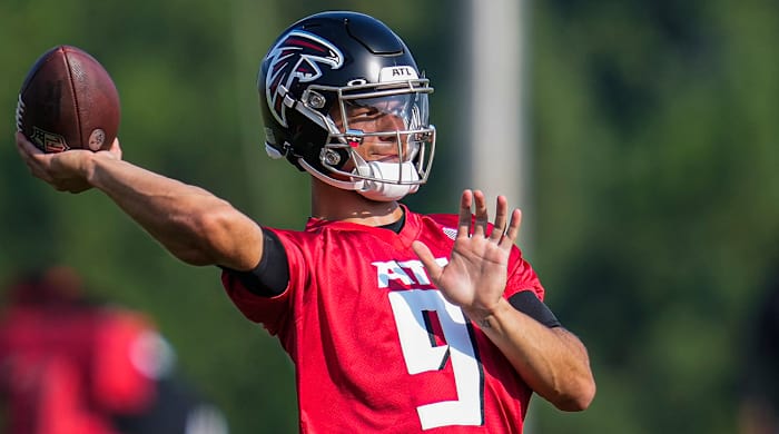 Atlanta Falcons quarterback Desmond Ridder
