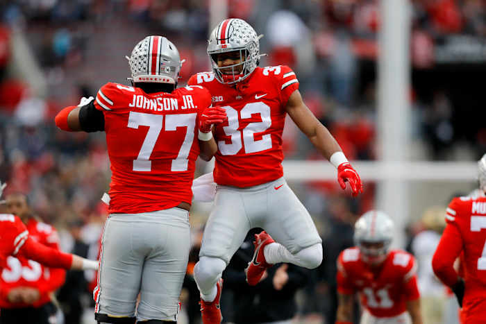 Paris Johnson Jr. (77) established himself as one of the 2023 NFL Draft's premier linemen in 2021. 