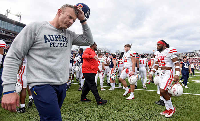 Auburn Tigers head coach Bryan Harsin following loss to Houston in the Birmingham Bowl at Protective Stadium in Birmingham, Ala., on Tuesday December 28, 2021. Bham25