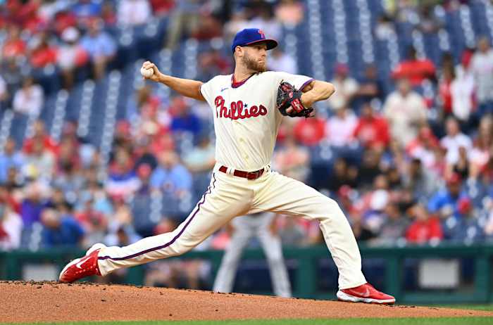 Zack Wheeler delivers a pitch against the Arizona Diamondbacks.