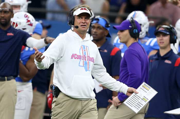 Ole Miss head coach Lane Kiffin