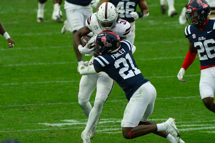 Ole Miss defensive back A.J. Finley