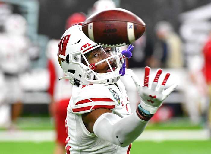 Wisconsin wide receiver Skyler Bell at the Las Vegas Bowl (Credit: