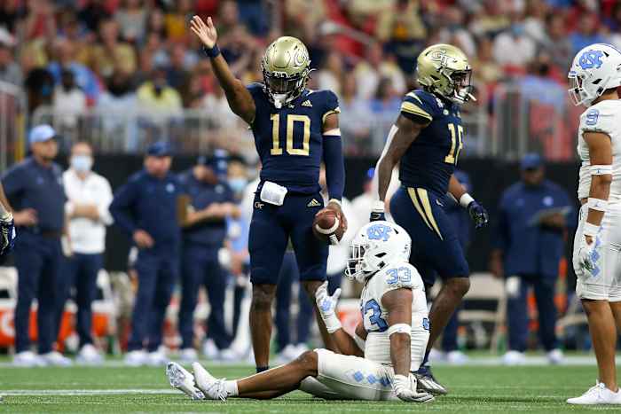 Georgia Tech quarterback Jeff Sims vs North Carolina