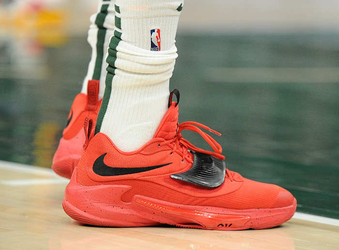 Nike Zoom Freak 3 worn by Giannis Antetokounmpo.
