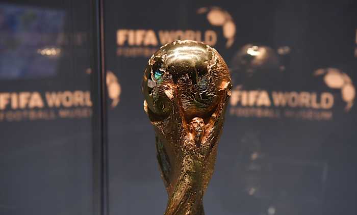 The World Cup trophy pictured on display in the FIFA Museum in Zurich
