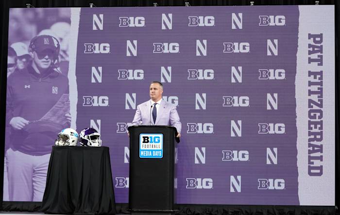 Northwestern football coach Pat Fitzgerald