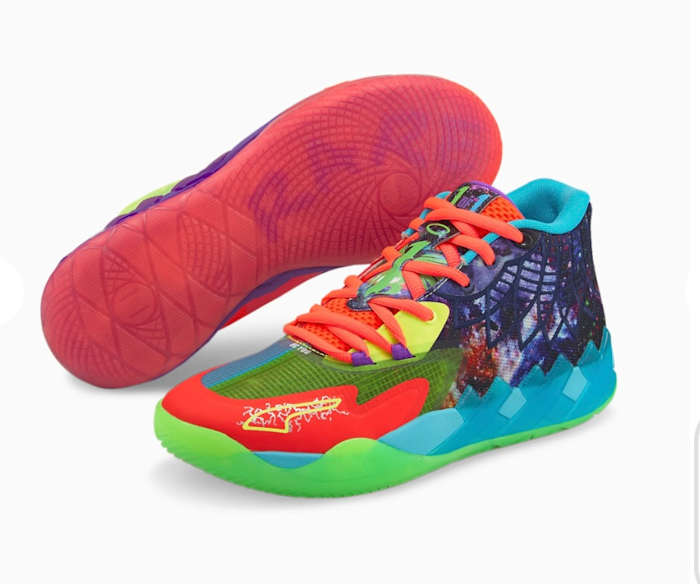 Charlotte Hornets point guard LaMelo Ball's newest colorway of his signature sneaker. The Puma MB.01 'Be You'.