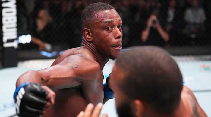 Jamahal Hill fighting Thiago Santos.