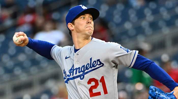 Walker Buehler pitches for Dodgers