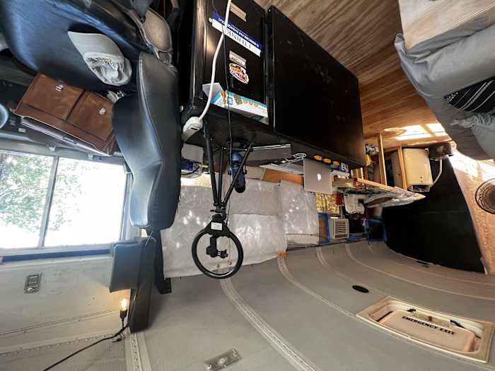 The Lap Around America project will be fully outfitted and equipped with writing and photo areas. Here's a shot of the work still in-progress. Photo courtesy: Victoria Beaver.