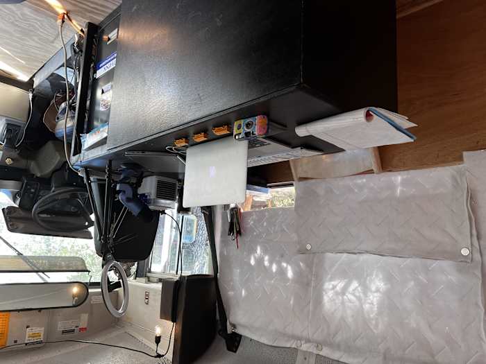 This is the photo studio of sorts that will be utilized by both Dan and Victoria as they make a Lap Around America. Photo courtesy: Victoria Beaver.