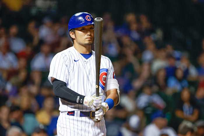 Chicago Cubs designated hitter Seiya Suzuki at Wrigley Field. 