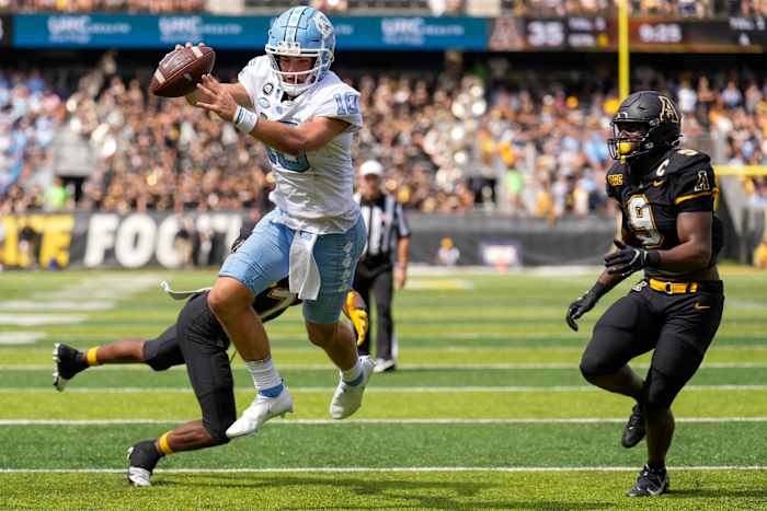 North Carolina quarterback Drake Maye
