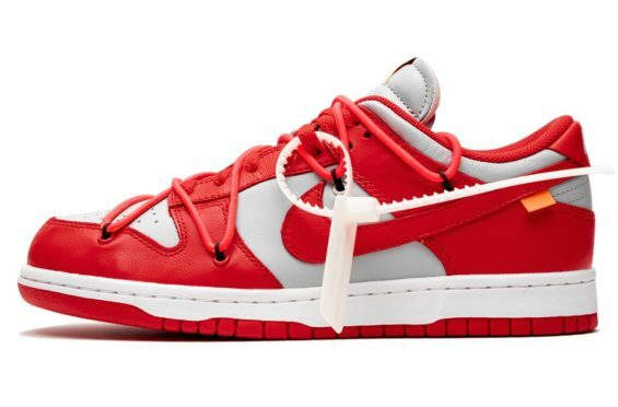 View of Nike Dunk Low shoes.