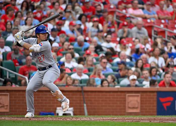 Chicago Cubs outfielder Seiya Suzuki against the St. Louis Cardinals this past weekend.