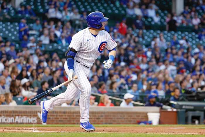 Chicago Cubs outfielder Ian Happ against the Cincinnati Reds.
