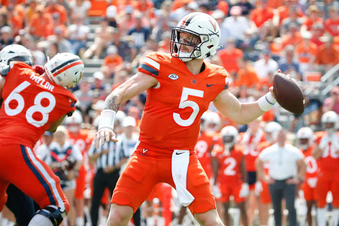 Virginia Quarterback Brennan Armstrong