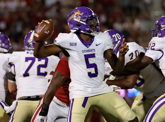 Western Carolina quarterback Carlos Davis