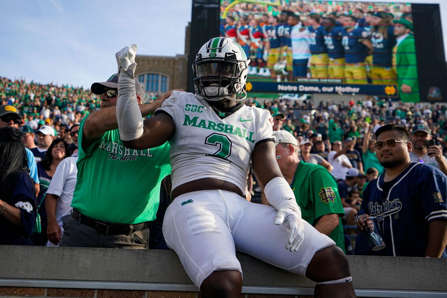 Marshall, the first Sun Belt team to play at Notre Dame Stadium, beat a Top 10-ranked for the second time in school history.