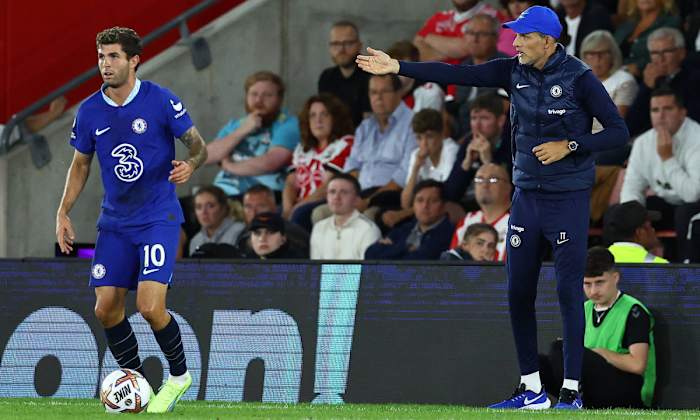 Christian Pulisic playing for Thomas Tuchel at Chelsea