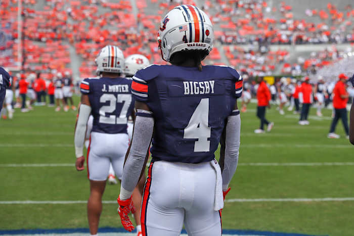Tank Bigsby in warmups vs Penn State.