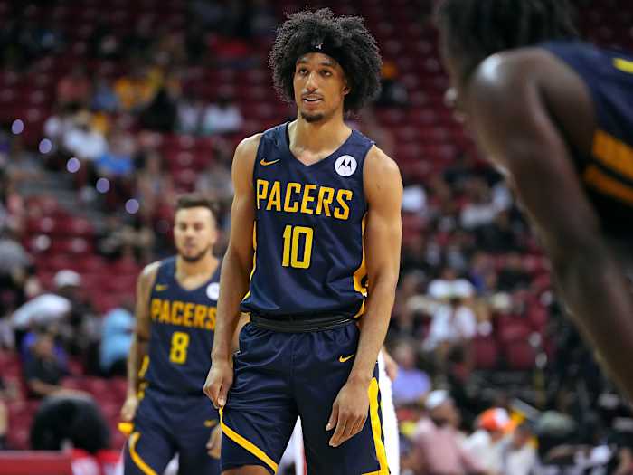 Indiana Pacers forward Kendall Brown