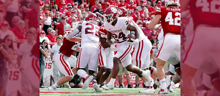 Marcus Major 1-yard TD run Oklahoma vs Nebraska football 2022