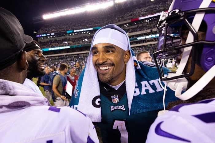 Jalen Hurts after beating the Vikings