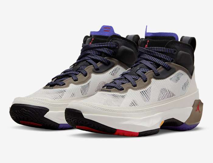 View of Air Jordan 37 shoes.