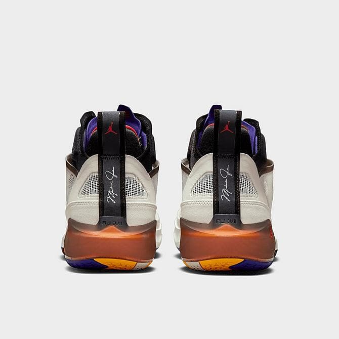 Rear view of Air Jordan 37 shoes.