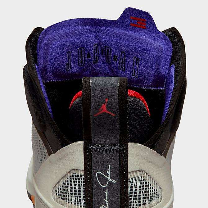 View of tongue on Air Jordan 37 shoes.