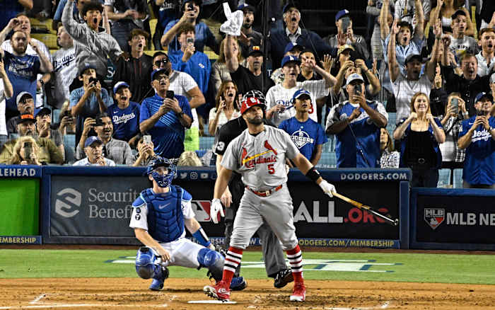 Dodgers fans were overjoyed to see Pujols launch his 700th home run, even though he did it against their team.