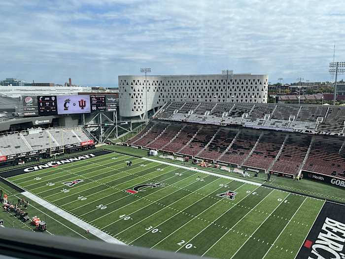 Indiana's first road game of the 2022 season takes place at Nippert Stadium against the Cincinnati Bearcats at 3:30 p.m. ET.