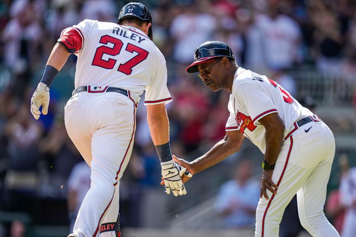Austin Riley and Ron Washington