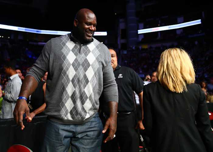 Shaquille O'Neal in attendance during UFC Fight Night at Toyota Center.