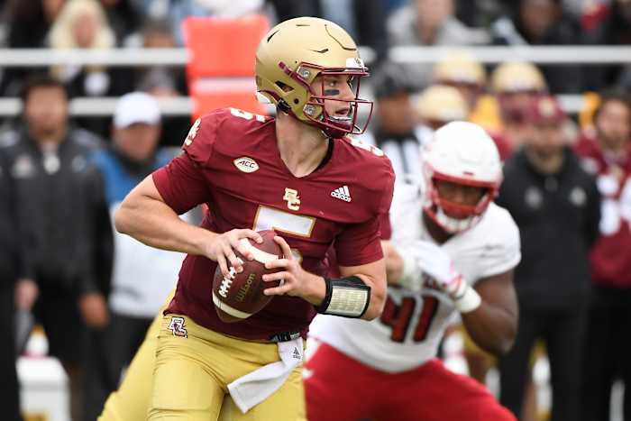 Boston College quarterback Phil Jurkovec