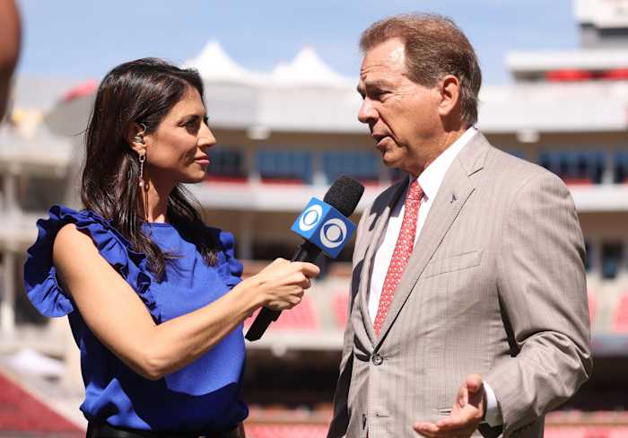 Nick Saban talks to CBS