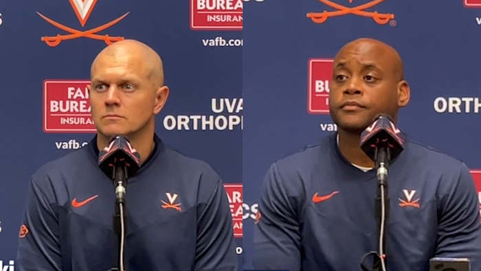 Virginia defensive coordinator John Rudzinski and Virginia offensive coordinator Des Kitchings comment on UVA's loss to Duke.
