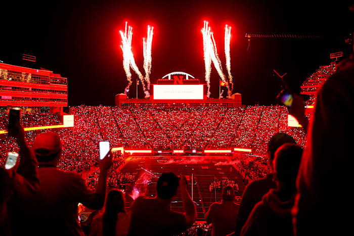 Pre fourth quarter lights  2022 Nebraska vs Indiana football USATSI_19161239