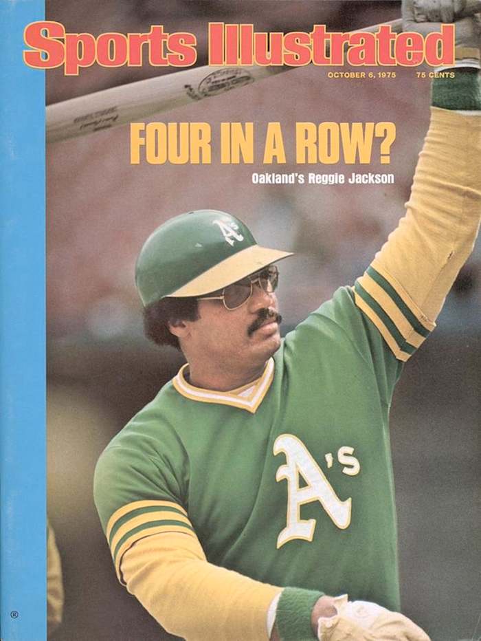 Reggie Jackson on the cover of Sports Illustrated in 1975